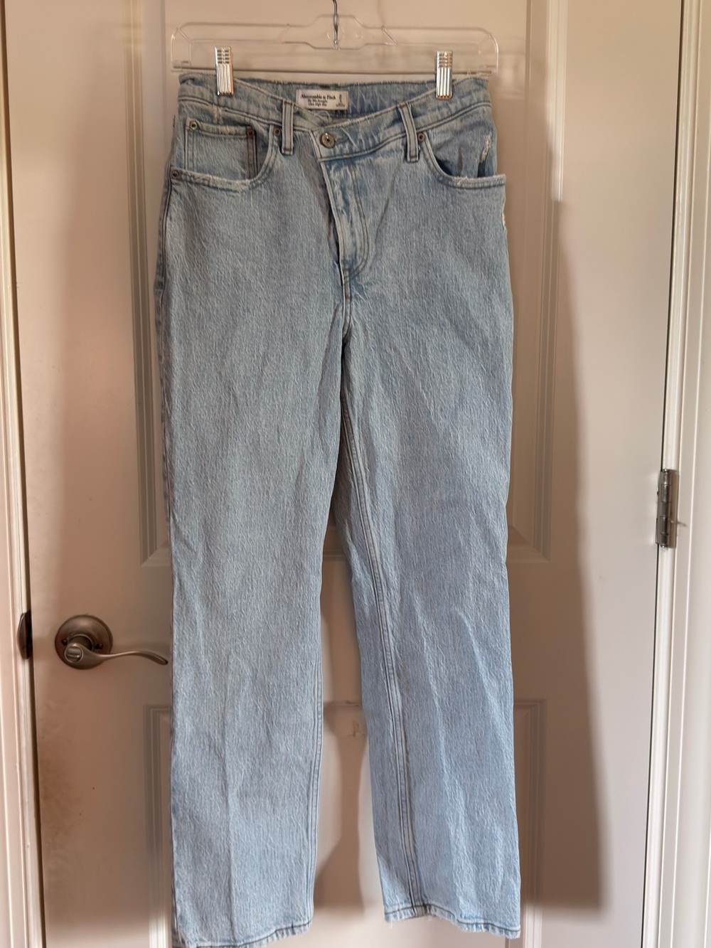 Abercrombie & Fitch Light Blue Straight-Leg Women's Jeans